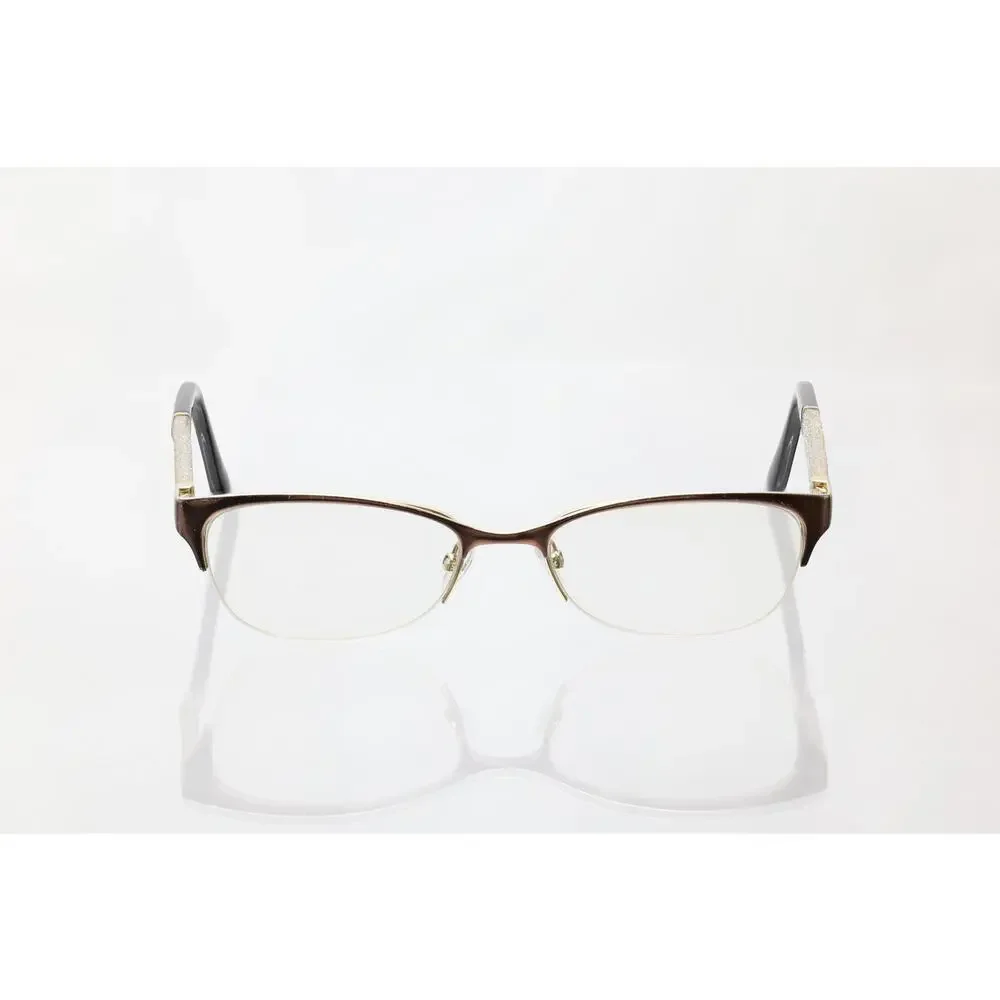 Jimmy Choo JC106 Brown/Silver Eyeglass FRAMES ONLY - FAIR CONDITION